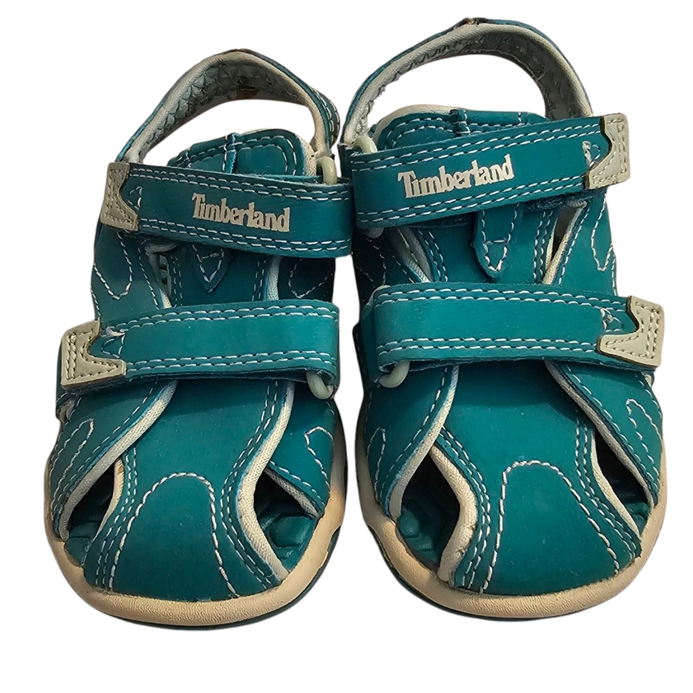Timberland Sandals Teal Adjustable Closed Toe Fisherman Sandals Unisex Kids 6